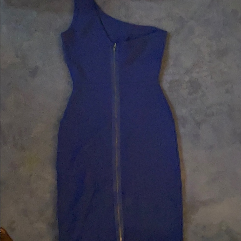 Zip down bandeau dress